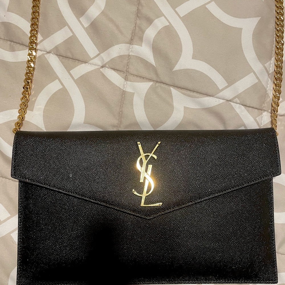 BLACK SAINT LAURENT CLUTCH PURSE